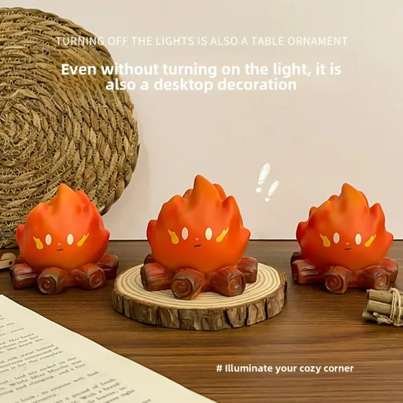 Bonfire Night Light LED Electronic Candle Small Flame Light Decorative Atmosphere Light Christmas Gift Ornament for Children