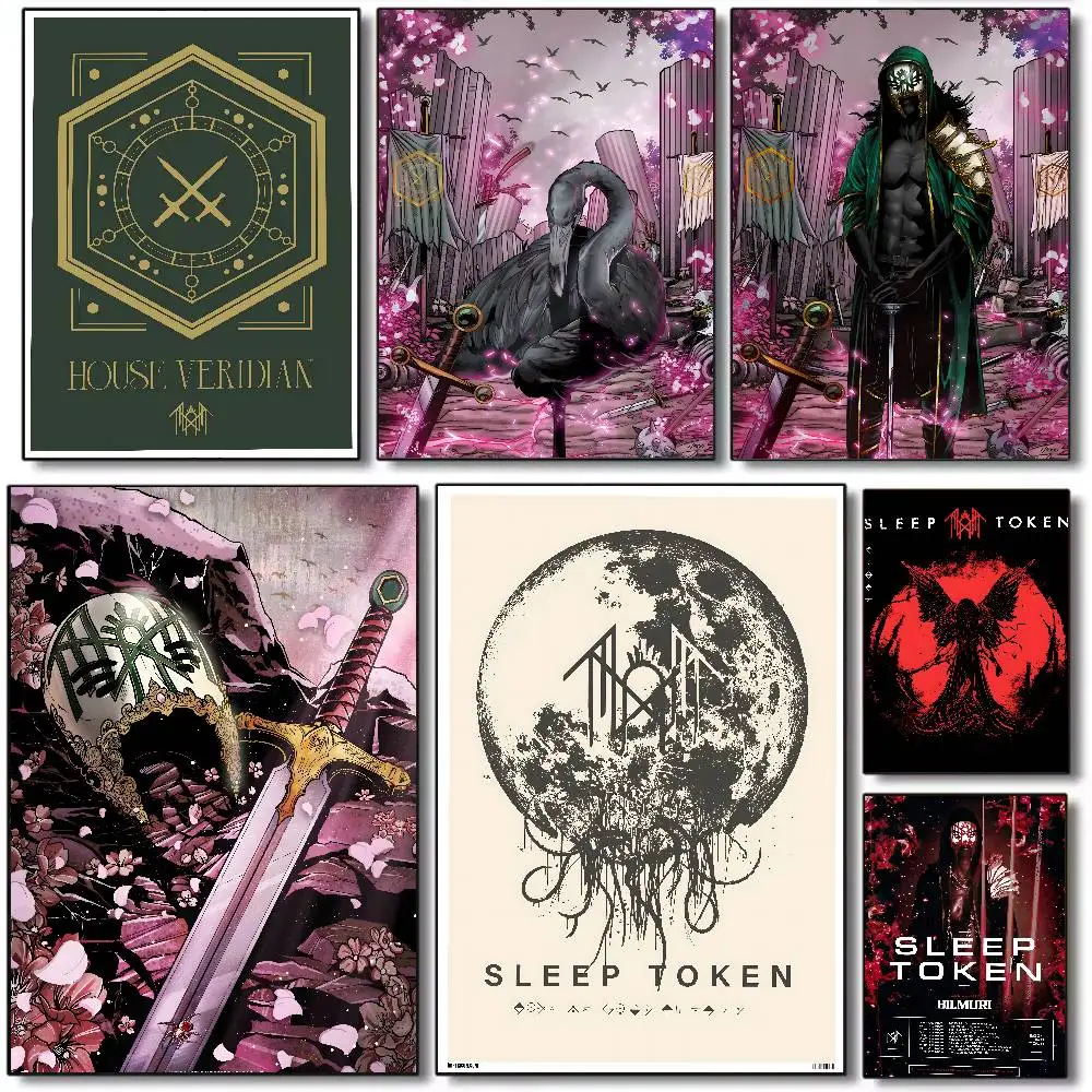 S_Sleep Band T-TokenS Poster Art canvas HD aesthetic Printing Paper Wall Art for Living Room Bar fashion Home Decor