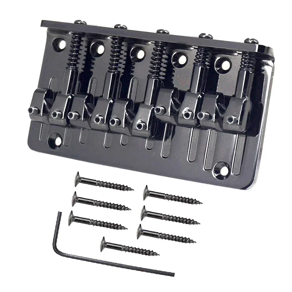 1set Bassist Bridge String Plates 5-String Hardtail Bass Bridge Guitar Saddles Zinc Alloy Electric Bass Parts Guitar Accessories