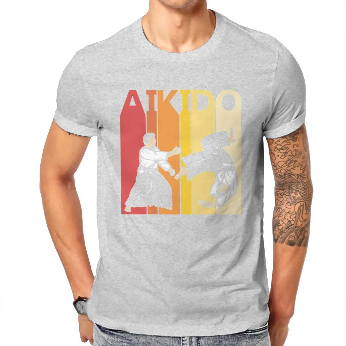 Vintage Retro Style Tshirt Aikido Hapkido Boken Tanto Jo Martial Arts T-shirt Cotton T Shirt Personalized Design Top T-Shirt