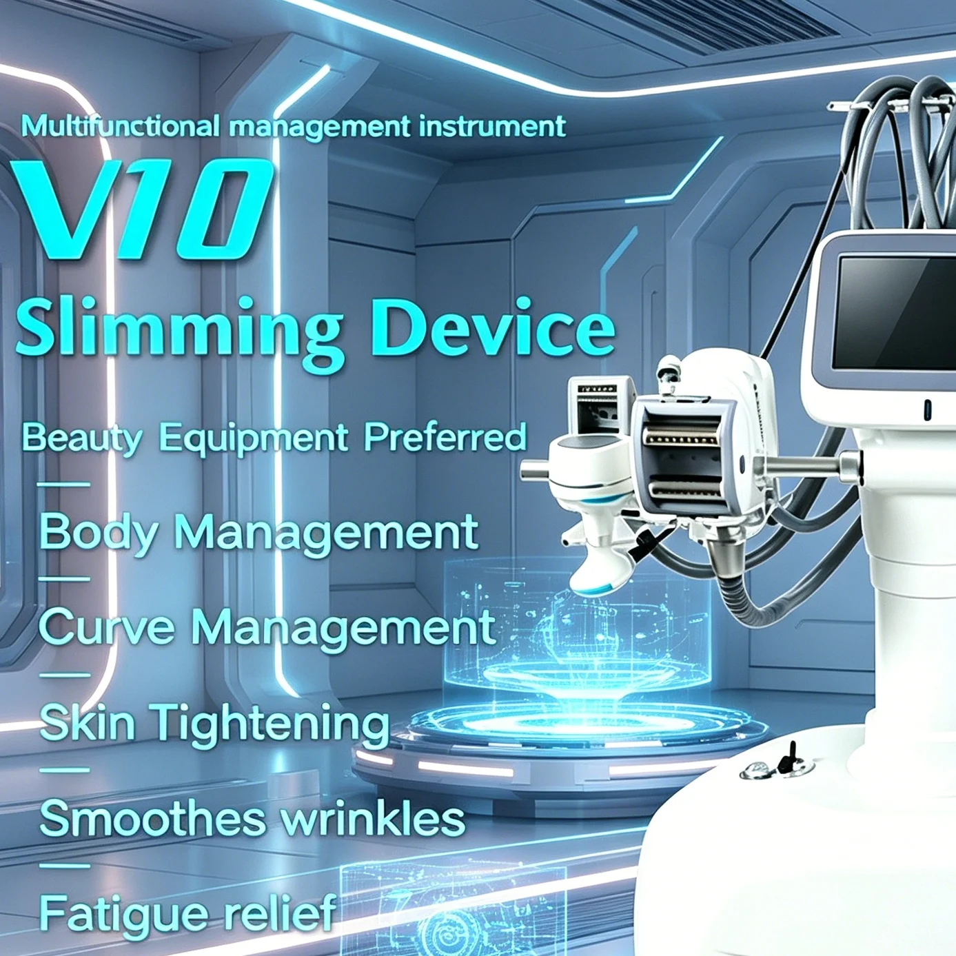 

V10 Pro Velashape 6 Handles Slimming Machine 40K Cavitation RF Body Shaping Fat Reduction Skin Tightening Device