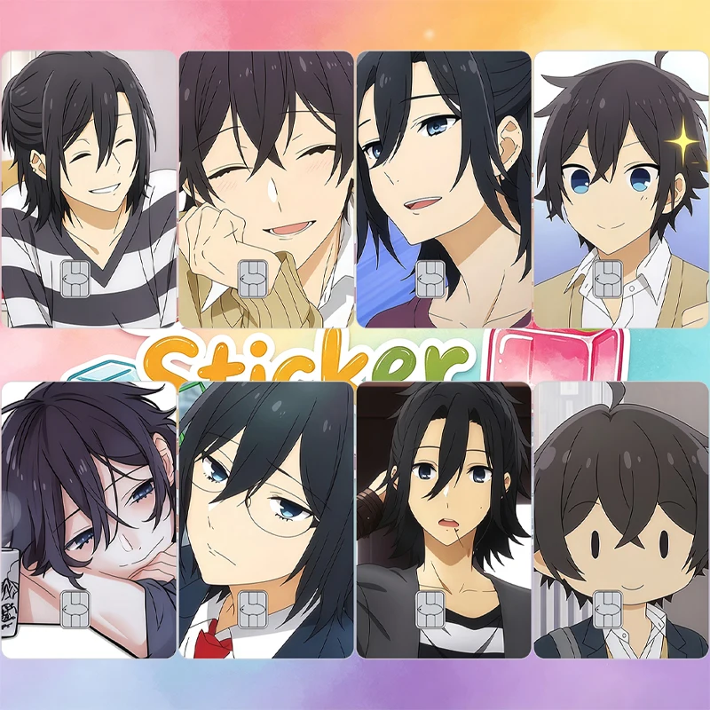 Horimiya Anime Character Credit Card Skin Stickers PVC Matte Film Decal Bank Debit Transit ID Bus Visa Card Decorative Cover