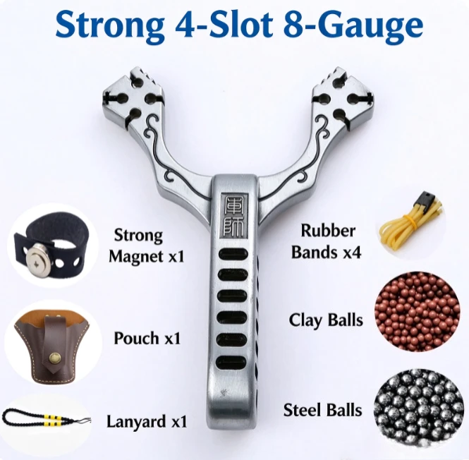 1SET Zinc Alloy Powerful 4-car, 8-strand Outdoor High Elasticity Competitive Precision Tool