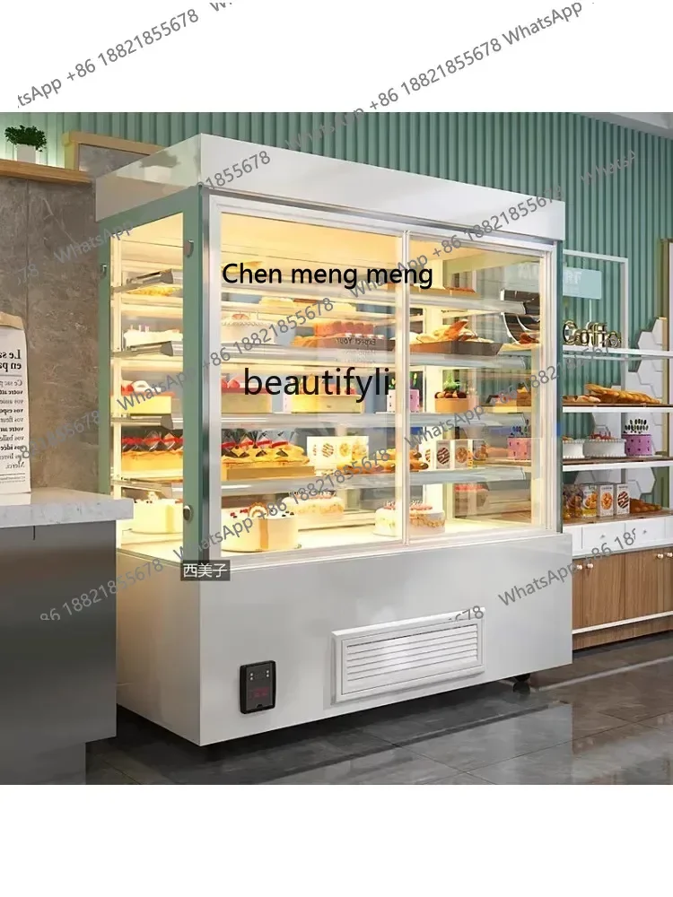 

X Vertical Cake Counter Dessert Refrigerated Cabinet Right Angle Display Cabinet Front Door Fruit Drink Wind Screen Counter Open