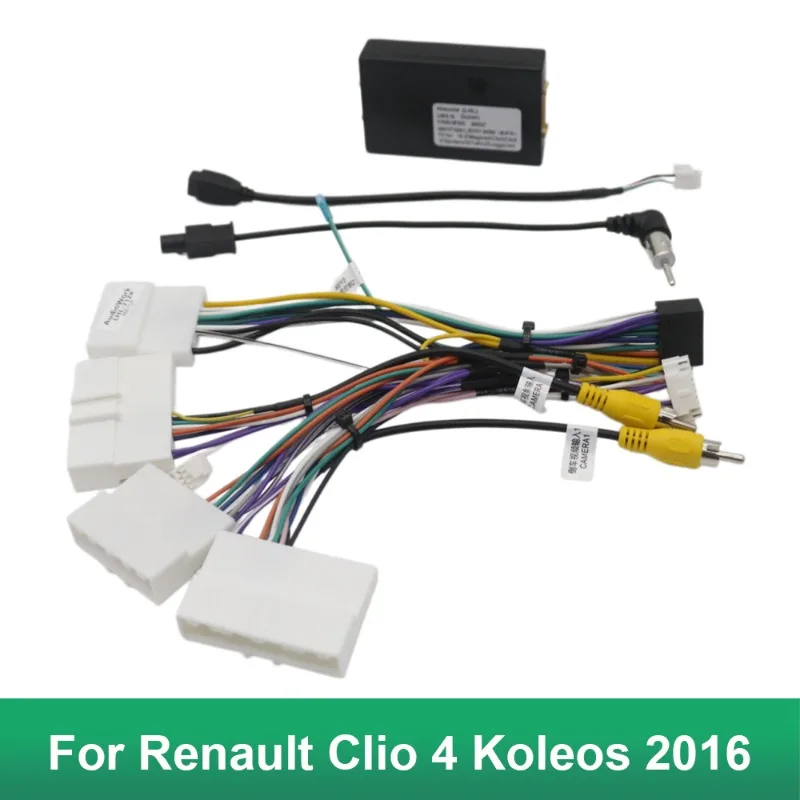 Power Wiring Harness Adapter For Renault Clio 4 Koleos 2016 Android Car Radio Head Unit Connector Cable