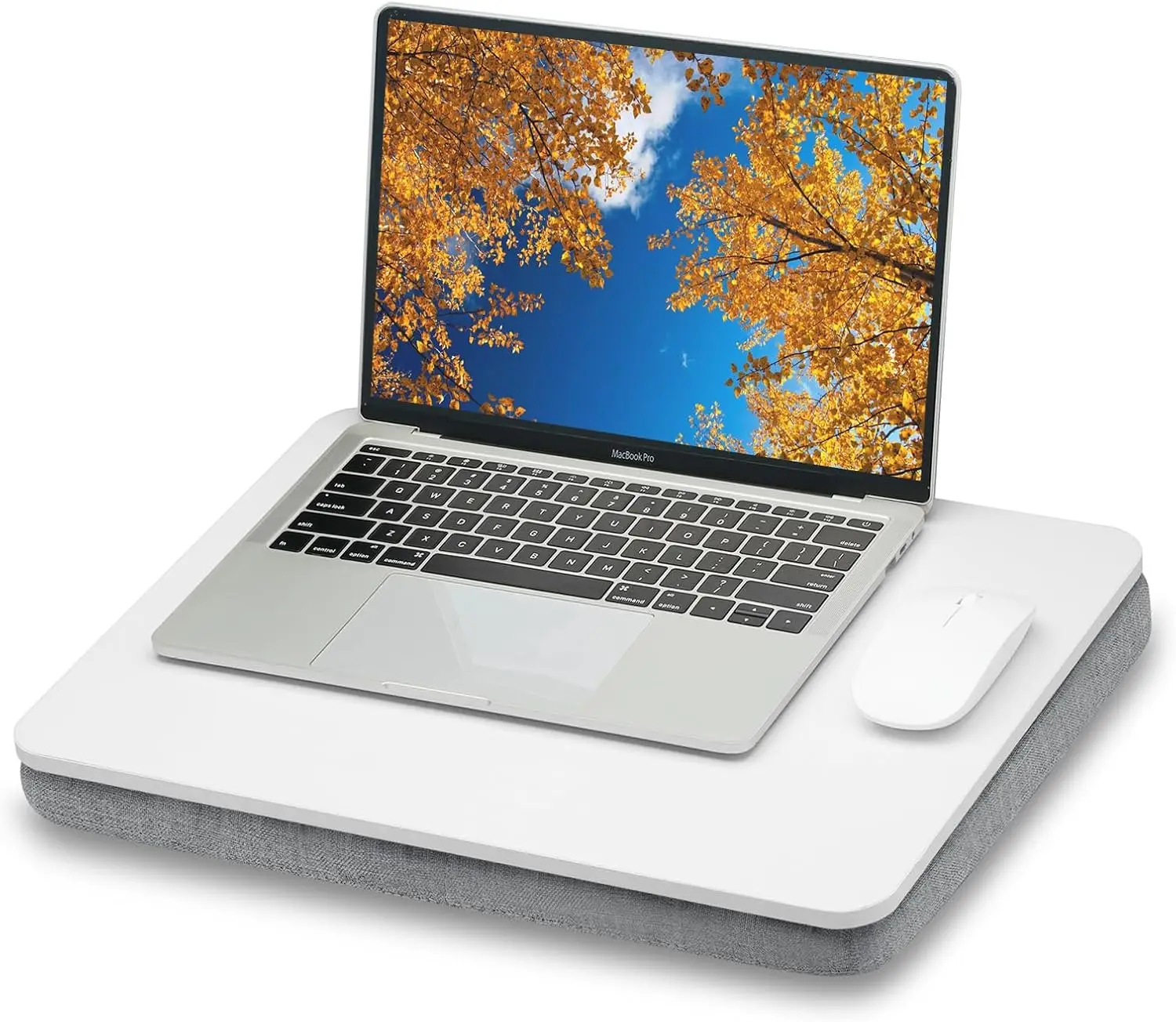 

Портативный столик для ноутбука с подушкой-подставкой, подходит для устройств с диагональю 15,6 дюймов, для использования в кровати, на диване и на ковре
