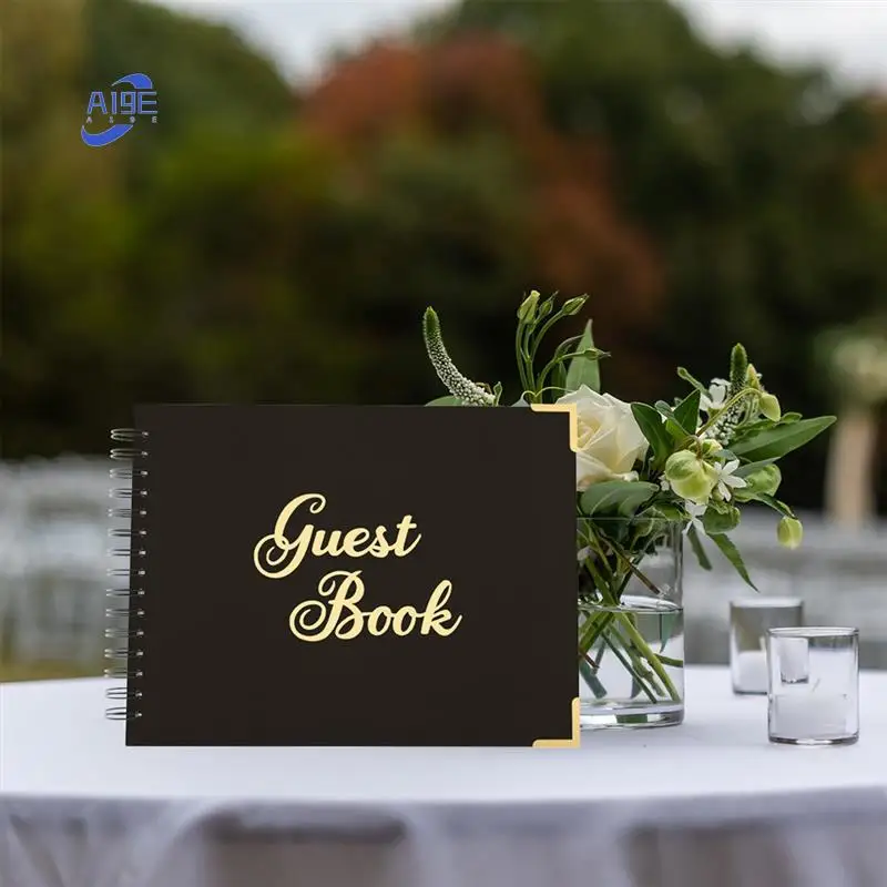 

A19E-Wedding Guest Book Guest Book Wedding Reception For Guests To Sign,Sign In Book For Funeral,Graduation,Baby Shower A