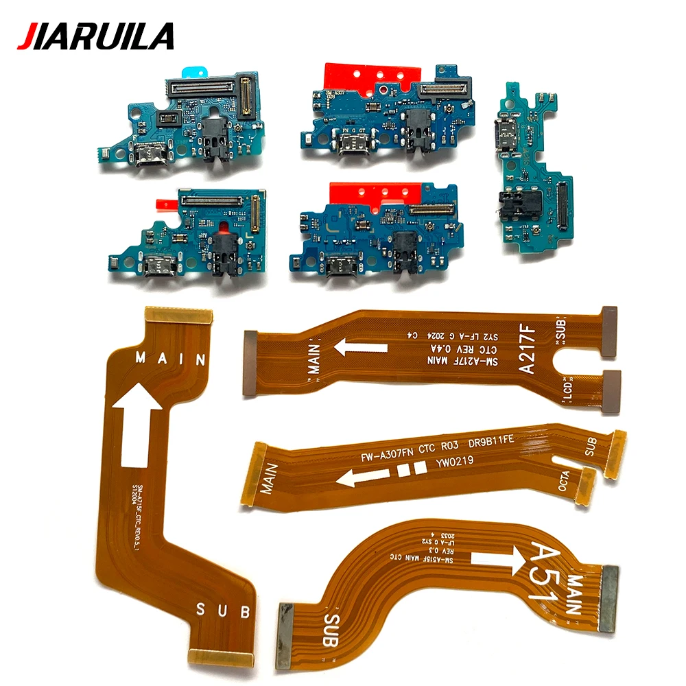 Usb Oplader Opladen Dock Poort Connector Flex Kabel Voor Samsung A51 A71 A 21S A 30S Moederbord Connector Flex Kabel