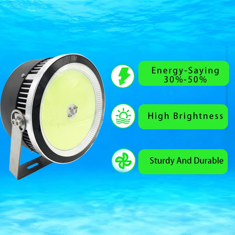 

1000w Long Lifespan LED Fishing Light Reduce Maintenance Cost Continuously Attract Fish for Ocean Fishing Operation