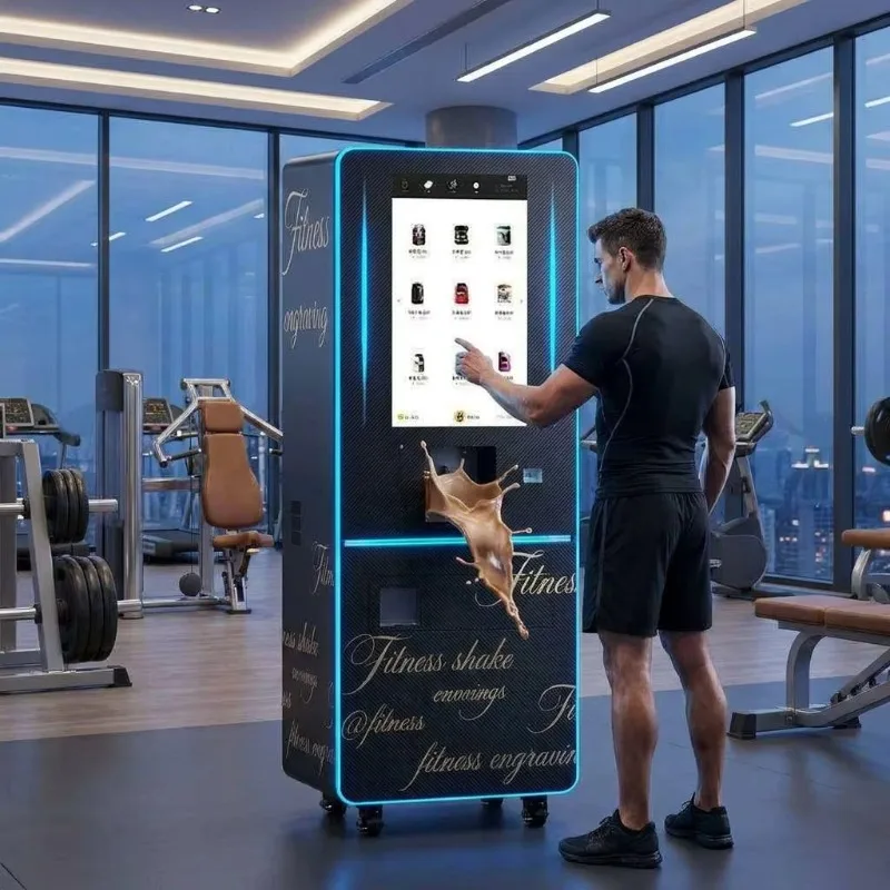 Protein Shake Vending Machine Fully Automatic Powder Mixing System Smart Screen Commercial Dispenser Self-Service Gym