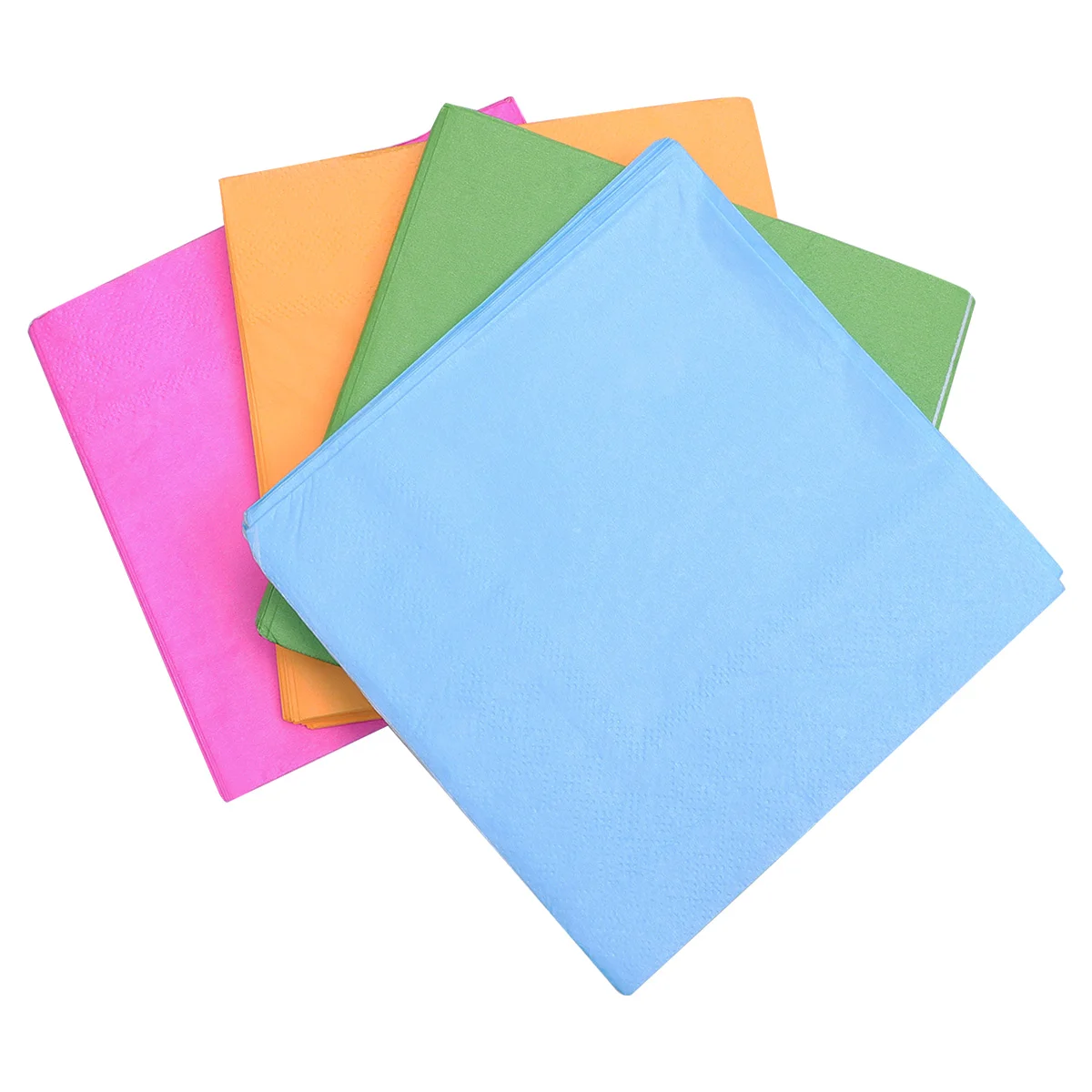 

80 Pcs Cocktail Party Paper Towel Handkerchief Pure Color Serviette Solid Tissue