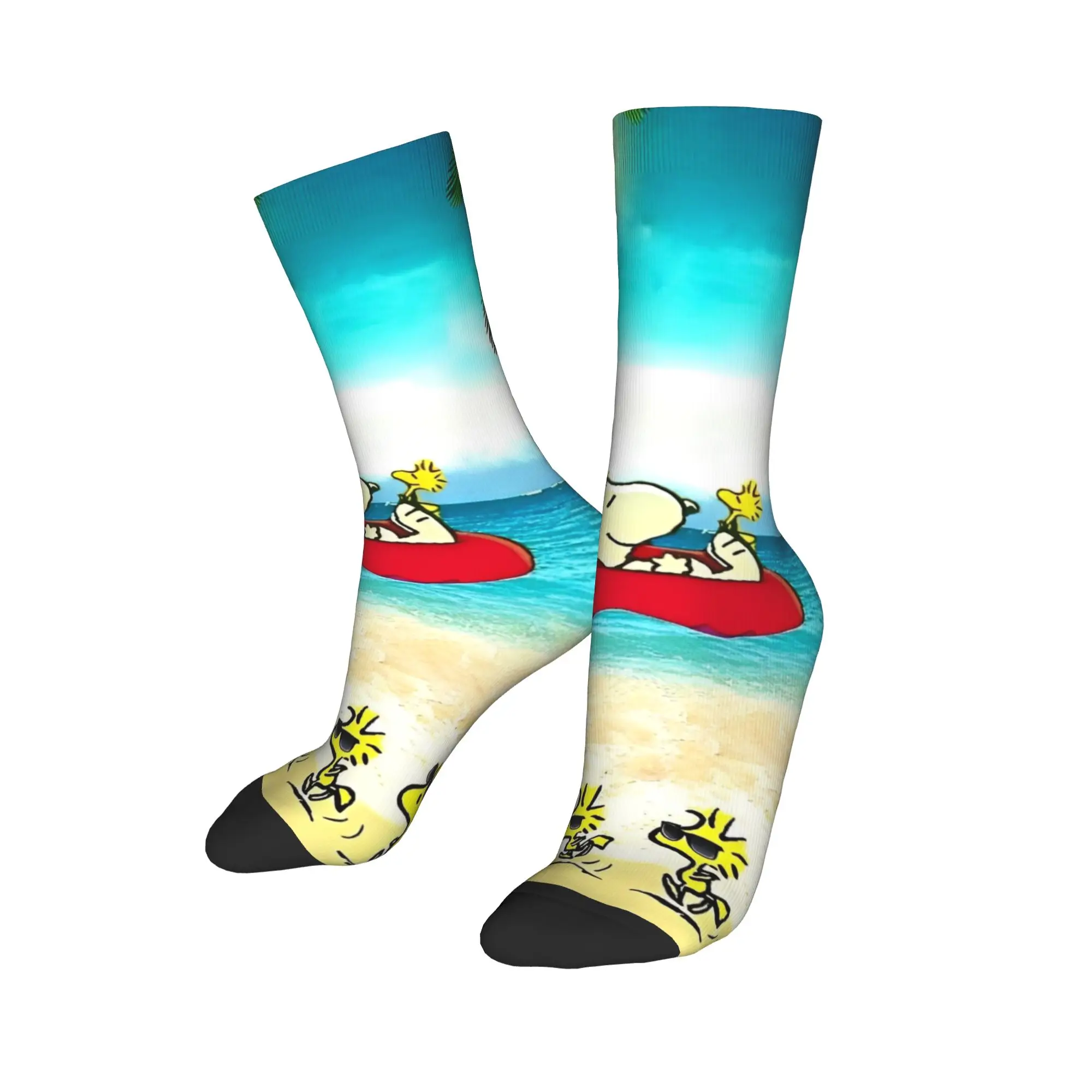 Calcetines de maní Woodstock con amigos, medias informales, calcetines antibacterianos de primavera para hombre, calcetines de ciclismo de diseño suave