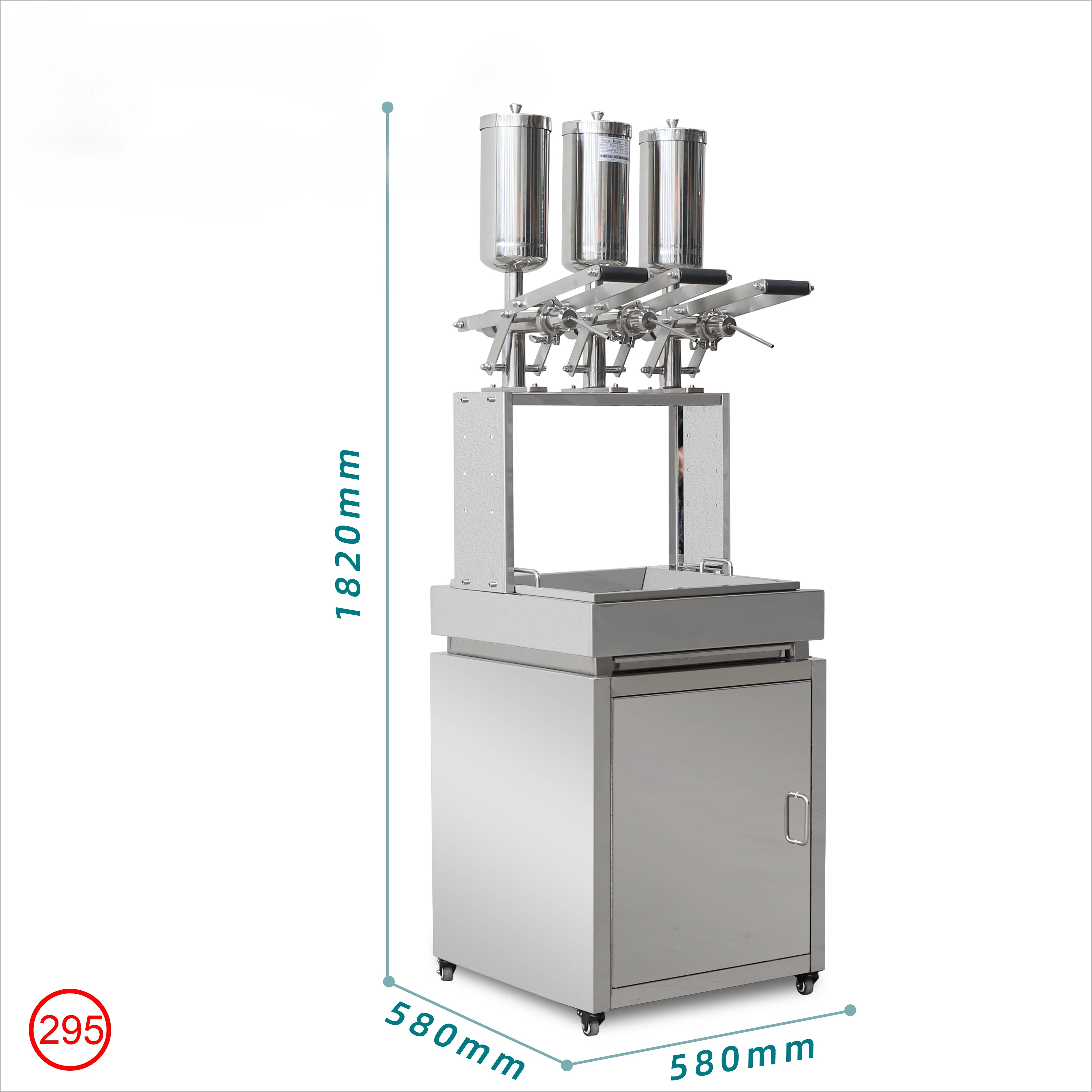 6L Churros Filling Machine with Cabinet - Stainless Steel Jam Filler Commercial for Pastry, Dessert Shop Efficient