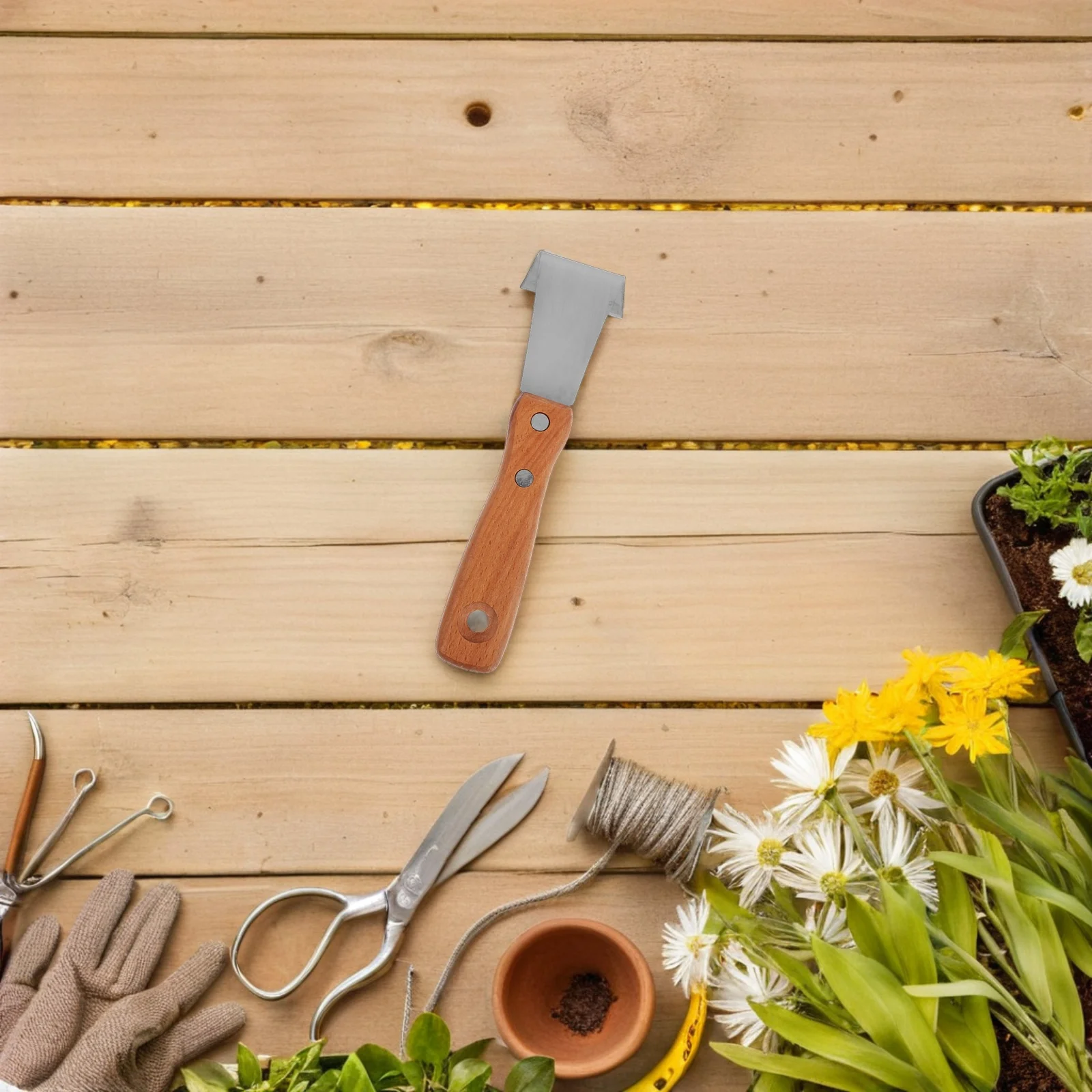 4Pcs Tree Bark Scraper Tool Ergonomic Handle Forged Blade for Fruit Tree Bark Removal Pruning Gardening Hand Instrument