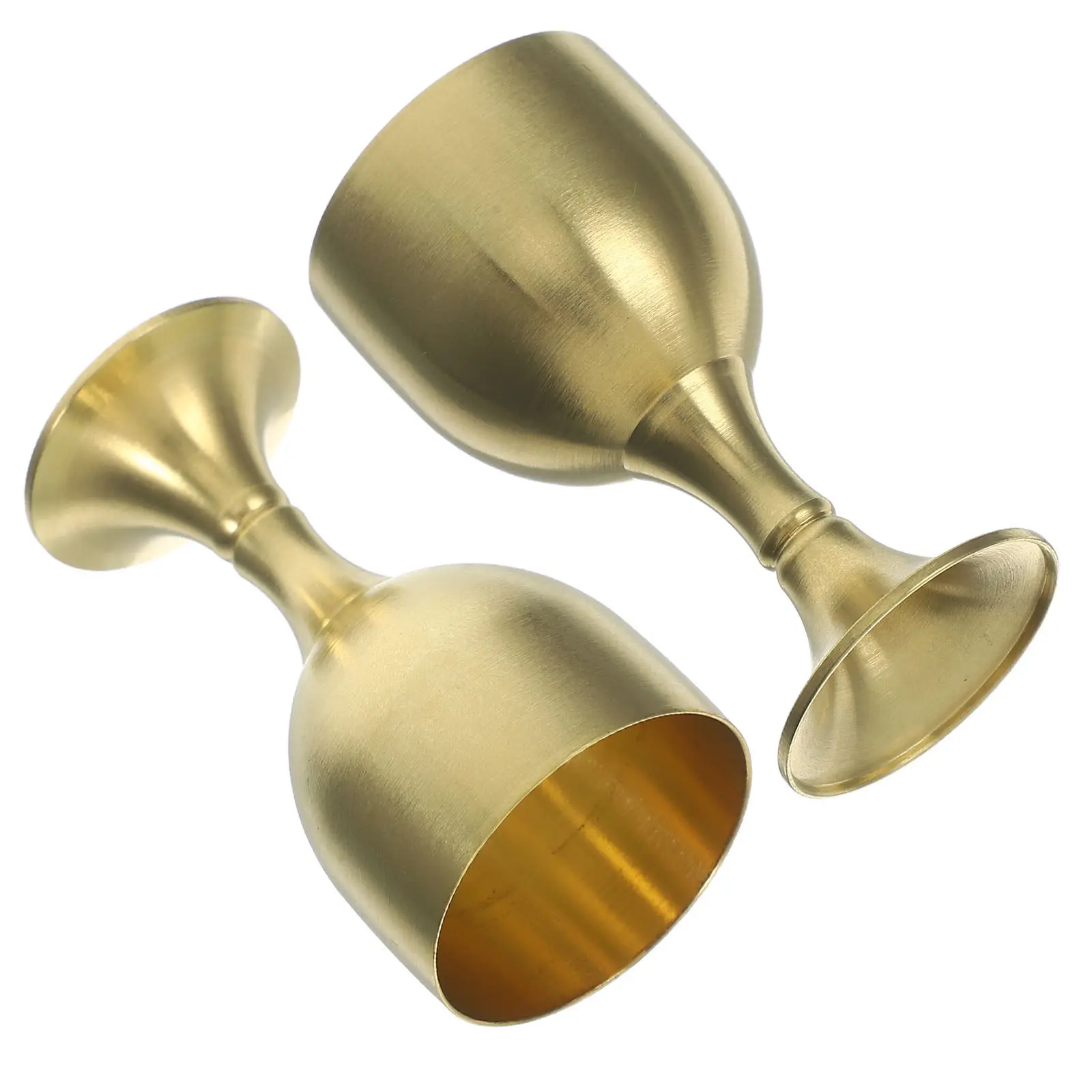 2Pcs Brass Buddhist Offering Cup Copper Alloy Wear-Resistant Metal Craft Decorative Water Bowl Altar Ritual Supplies for Temple - view 5