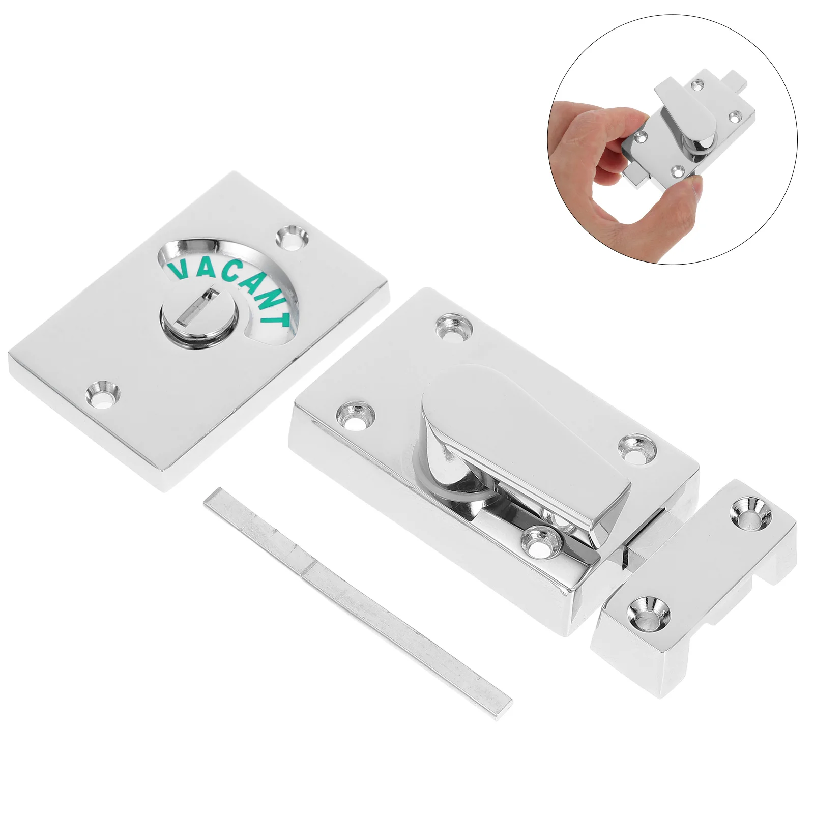 

Bathroom Privacy Indicator Lock Zinc Alloy Round Design Silent Operation Public Restroom Door Lock Vacant Occupied Status