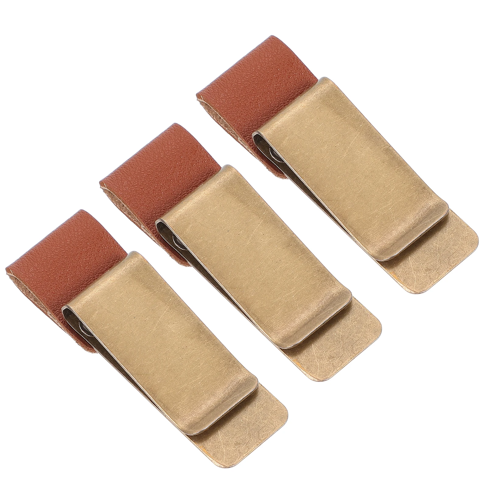 

3 Pcs Metal Bill Holder Office Binder Clips Paper Folder Pencil Notes Skin File