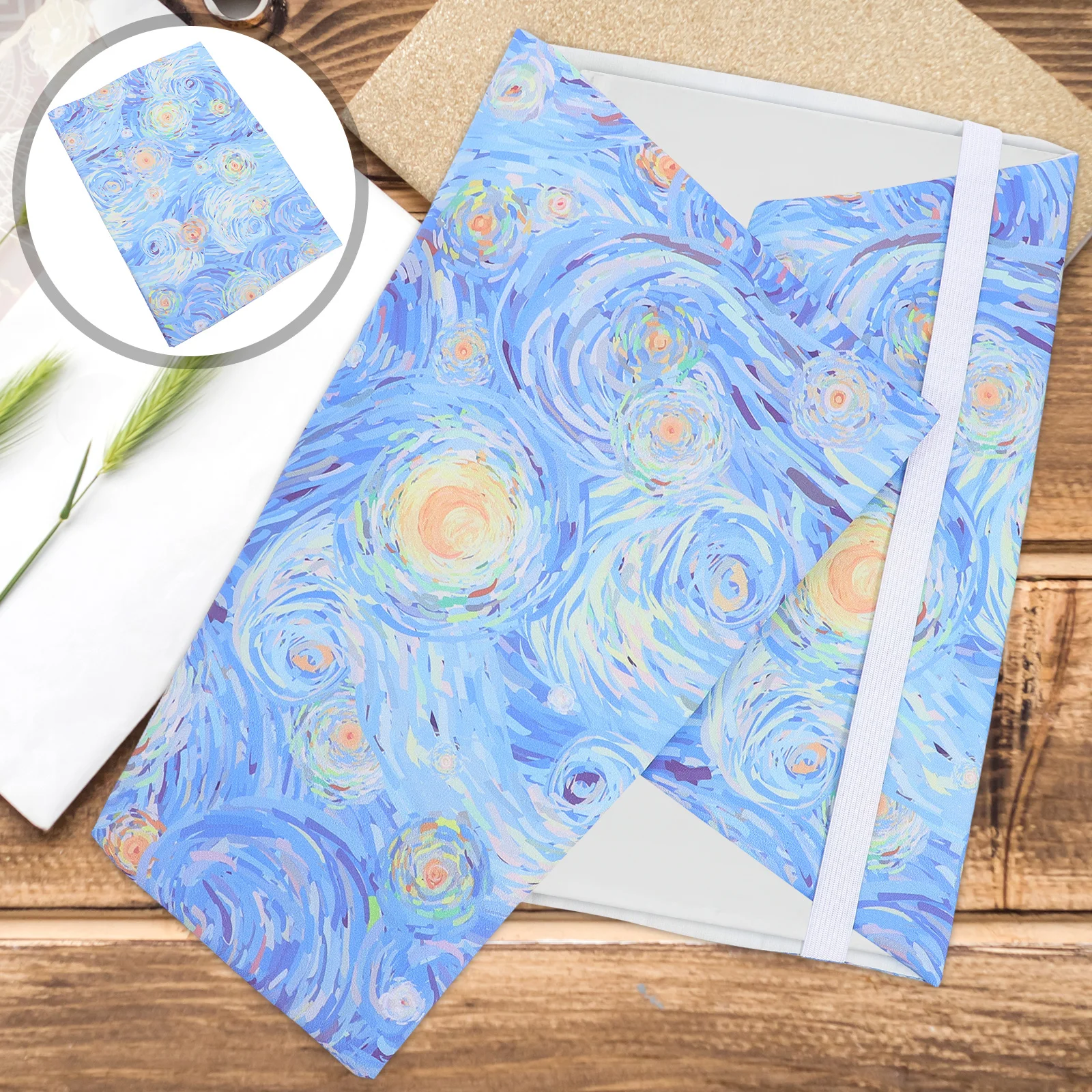 

Handmade Book Cover Protection Sleeve Bag Binding Artistic with Pattern Notebook