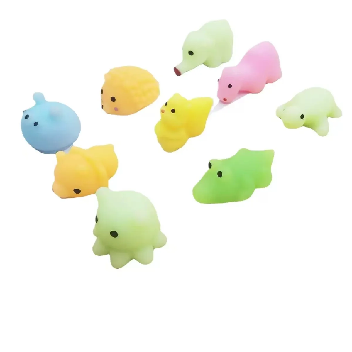 10/20/30 Pcs Hewan Lucu Acak untuk Menghilangkan Stres dan Meringankan Keresahan dengan Mainan dan Hadiah Kecil, Hewan Karet Lembut untuk Digenggam