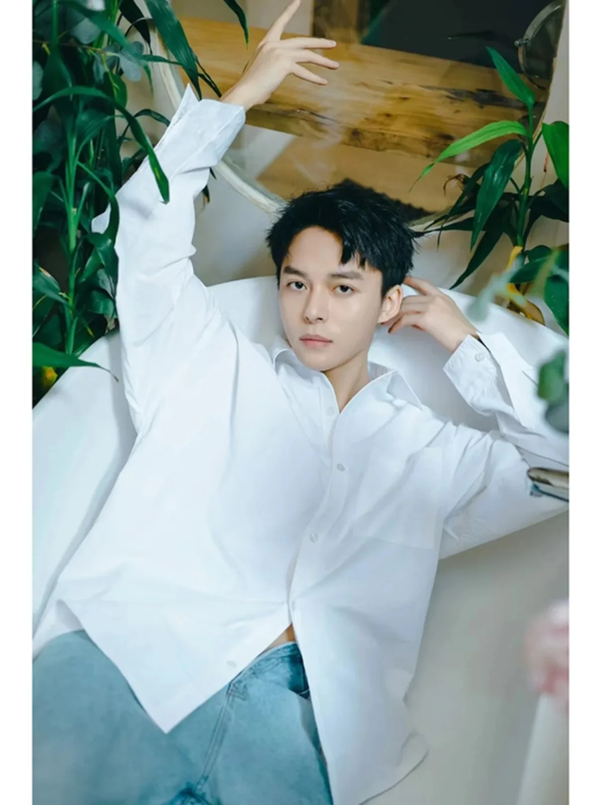 

Весенне-осенняя однотонная мужская рубашка с длинным рукавом, повседневная, стильная, базовая, модная, свободного кроя, молодежная