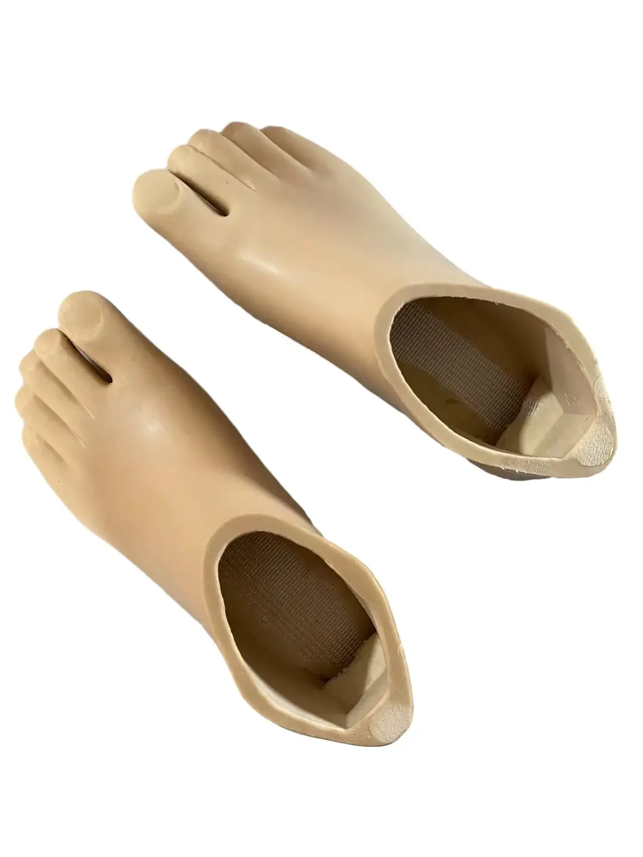 Capa de pé bege de fibra de carbono capa de pé membros artificiais orto médico joelho articulação pé escudo