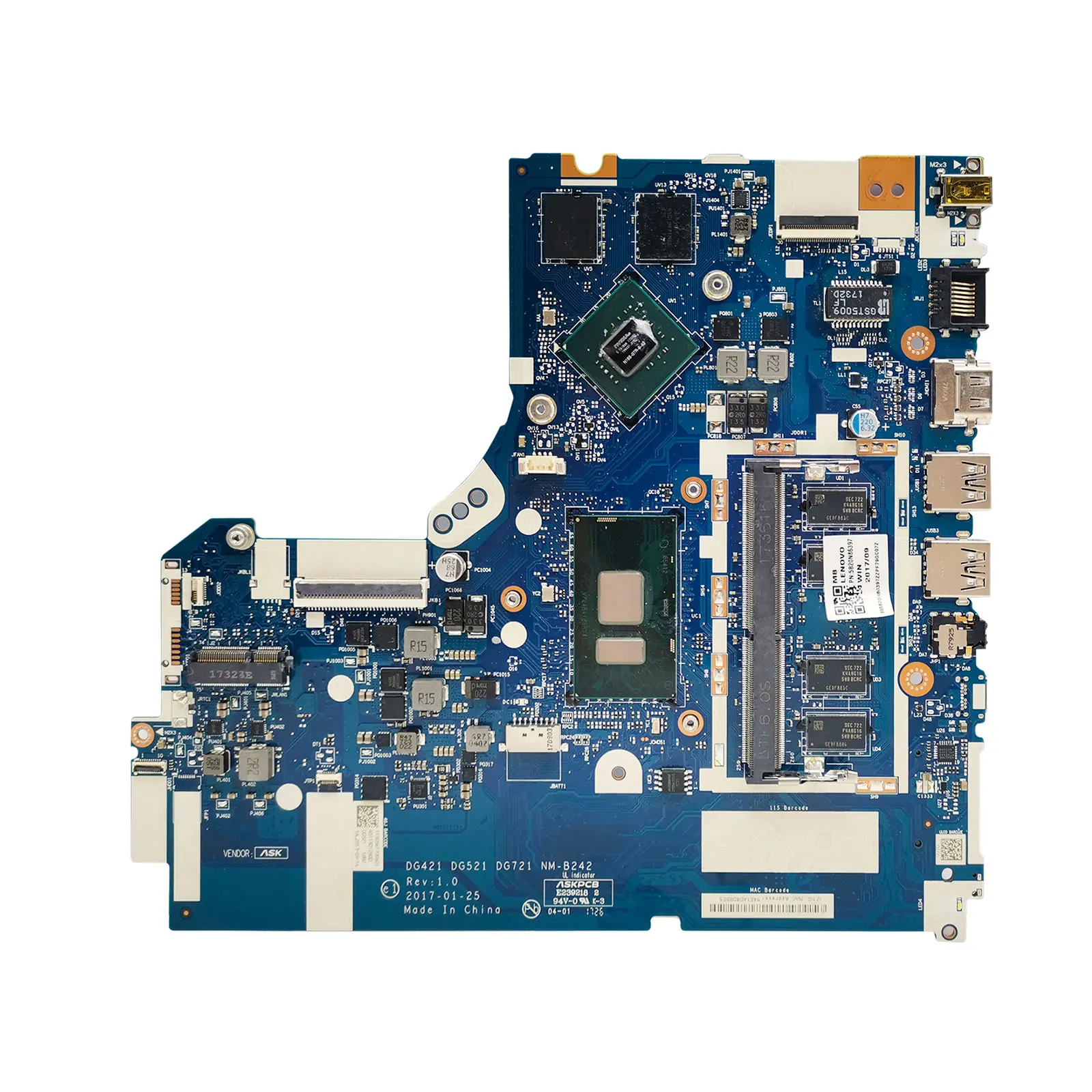 Akemy NM-B242 mainboard für lenovo 320-15ikb 320-15isk laptop motherboard mit i3-7th gen cpu 4g ram 100% test ok