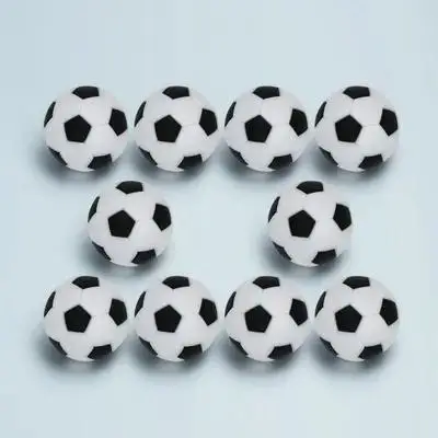 10 قطعة كرات كرة القدم 23 مللي متر أبيض وأسود طاولة كرة القدم فووسبالل استبدال لعبة عاكسة صغيرة الطفل