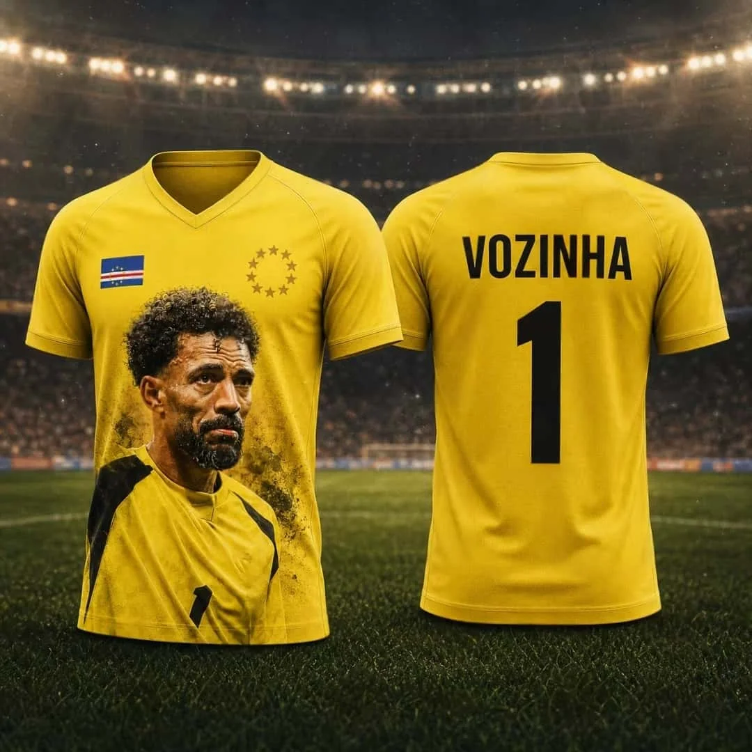 2026 Cape Verde Goalkeeper 3D Embroidery T-Shirt Training Shirt Football Training Suit Men's and Women's Short-Sleeved T-Shirt