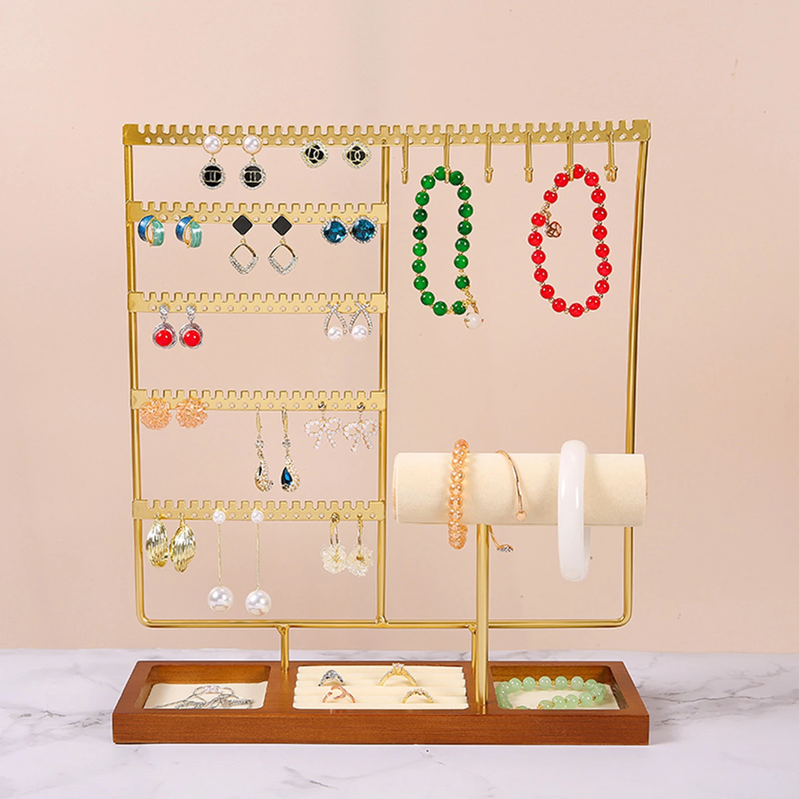 Jewelry Rack Holder Earrings Bracelet Display Stand Necklace Earring Display Jewelry Stand for Photography Props Dresser