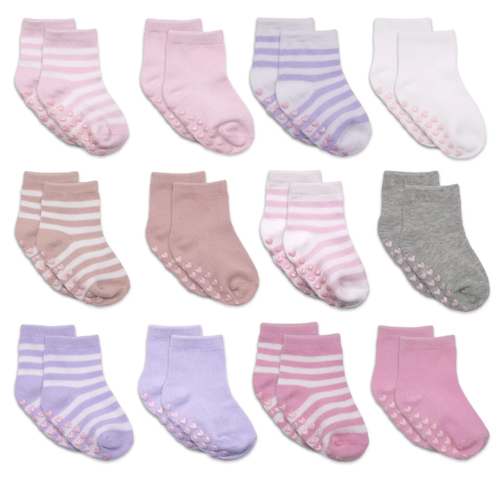 12 Pairs/lot 0 to 4 Yrs Cotton Children\'s Anti-slip Non Skid Socks For Boys Girl Floor Kid Sock With Rubber Grips Four Season