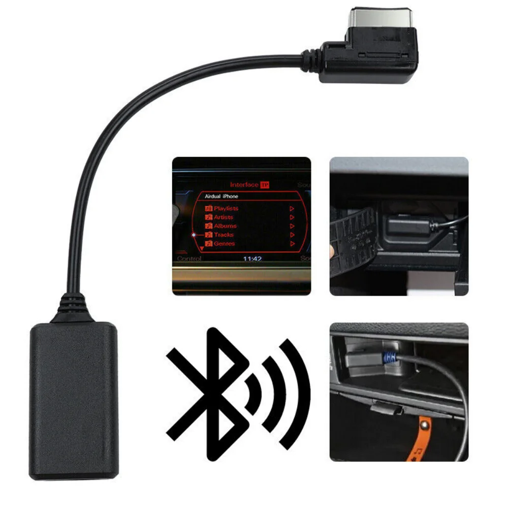 AMI MMI Bluetooth Interfejs muzyczny AUX Adapter kabla audio do Audi A1 A3 A5 A6 A8 Q3 Q5 Q7RS4 S3 S4 S5 S6 S7 A6L A8L Q7 A3 2010+