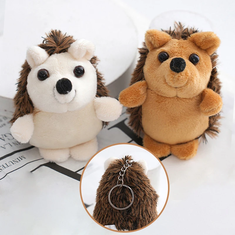 Creative Hedgehog Keychain Car Decoration Cute Bookbag Hanging Keychain Gift Cute Decor Bags Key Chain Plush Pendant Key Ring