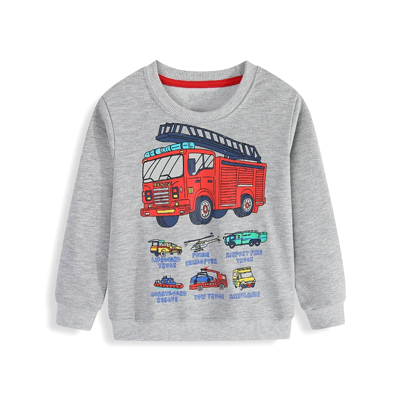 Little maven 2PCS Kids Clothes Baby Boys 2026 Autumn Spring New Cartoon Vehicles Tops Hoodies SweaterShirts Children 2-7 Years