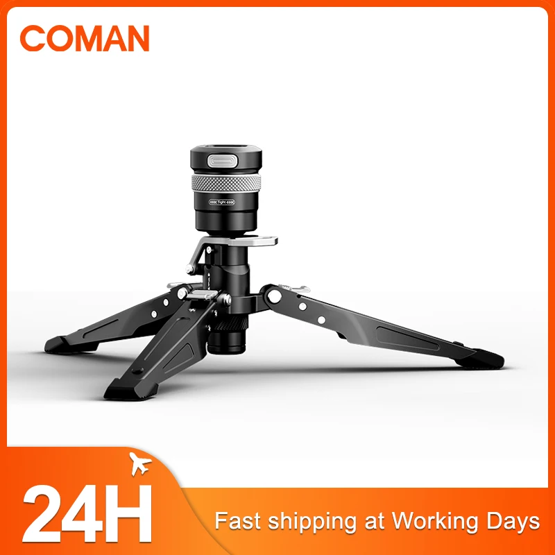 COMAN MT15 Pro Monopod Tripod Base Aluminum Alloy One Click Lifting Quick Release Travel Stable Support for Monopods