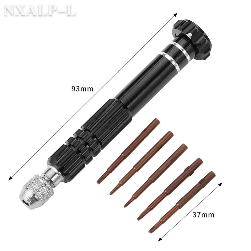 시계 수리 스크루 드라이버 핸들 5 in 1 합금 자기 분해 시계 제조 업체 전화 Eletronic 용 오픈 수리 스크루 드라이버 도구