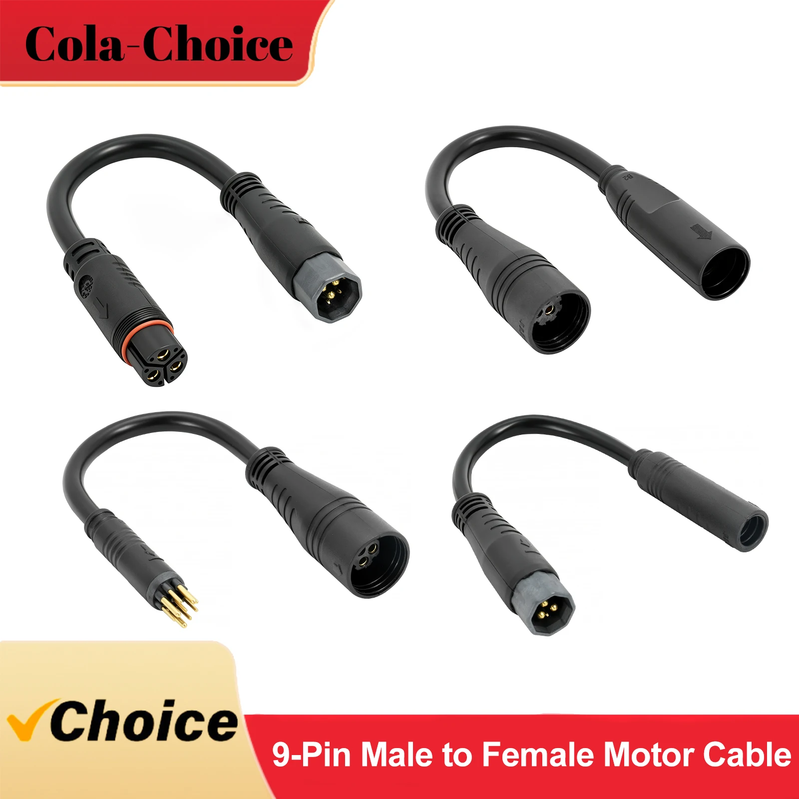 Hub Motor Adapter Cable, Model 916, Suitable for the Wiring Sequence of BAFANG Motor