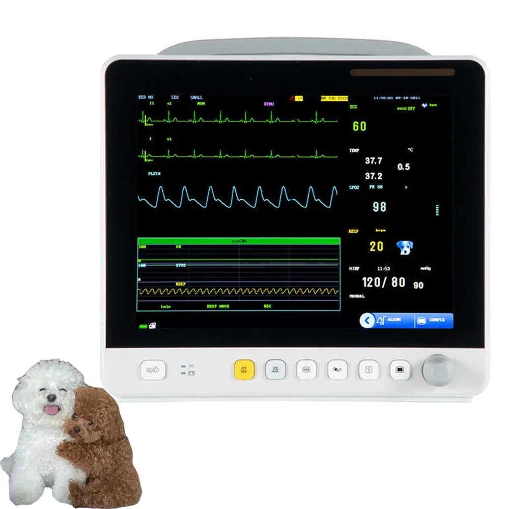 

Veterinary Medical Monitor Equipment Instruments Portable Animals Multi Parameter Veterinary Monitor for Vet