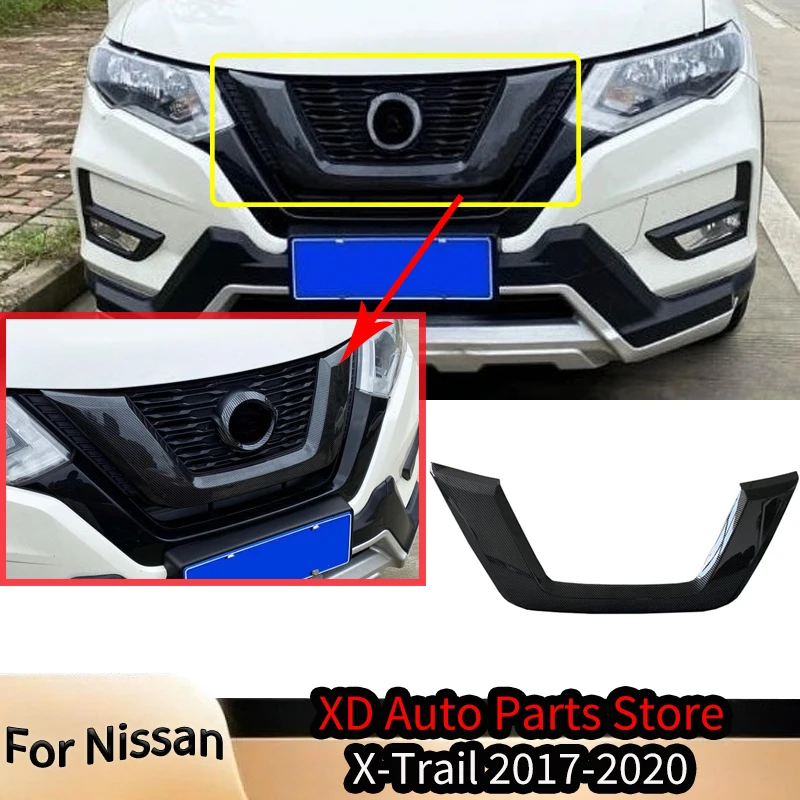

Car Front Bumper Grill Trim For Nissan X-Trail 2017-2020 Guard Protector Cover Decorative Accessories Modification Exterior