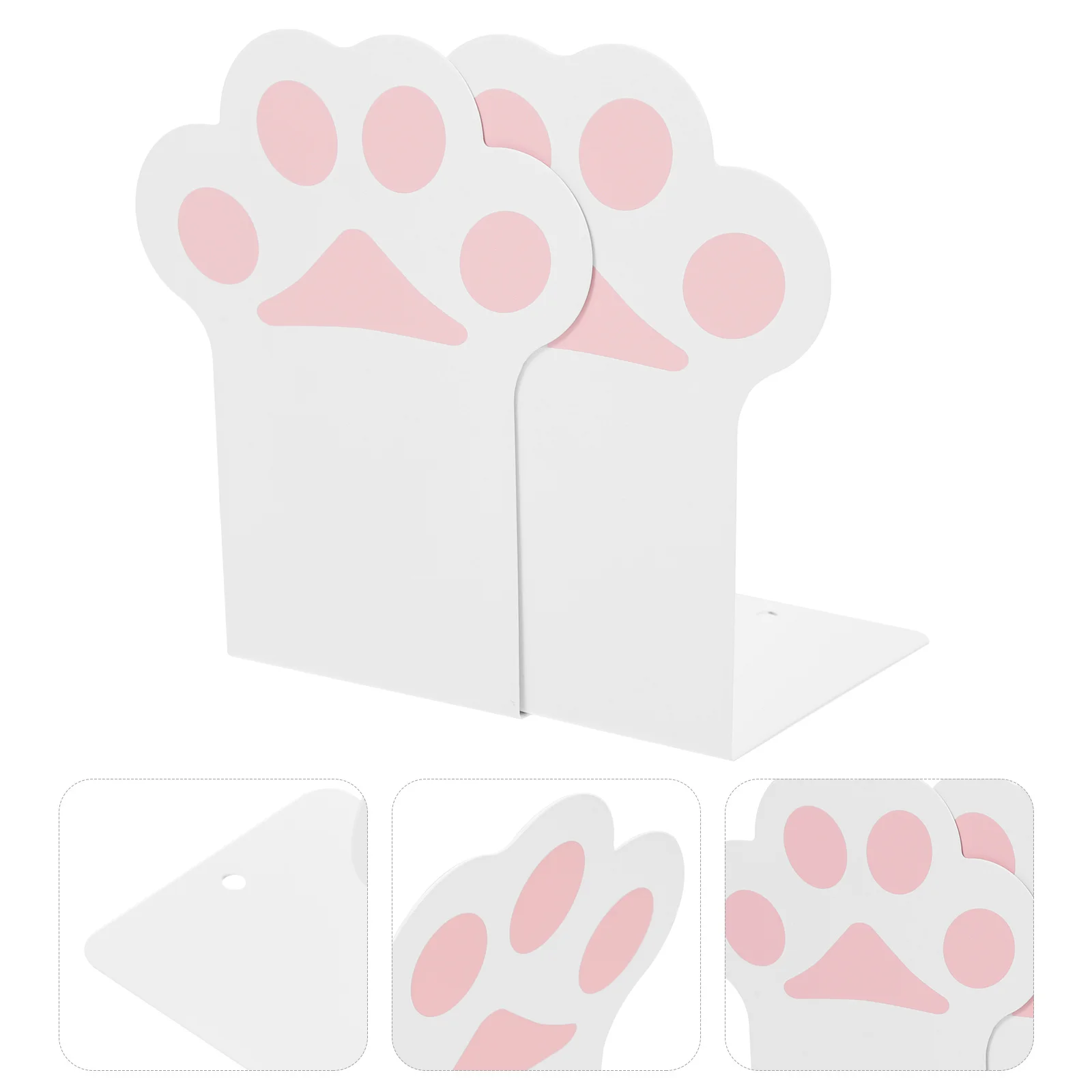 2pcs Bookends Metal Holders Desktop Organizer For Study Reading File Storage Decorative Book Stands Convenient Book Ends