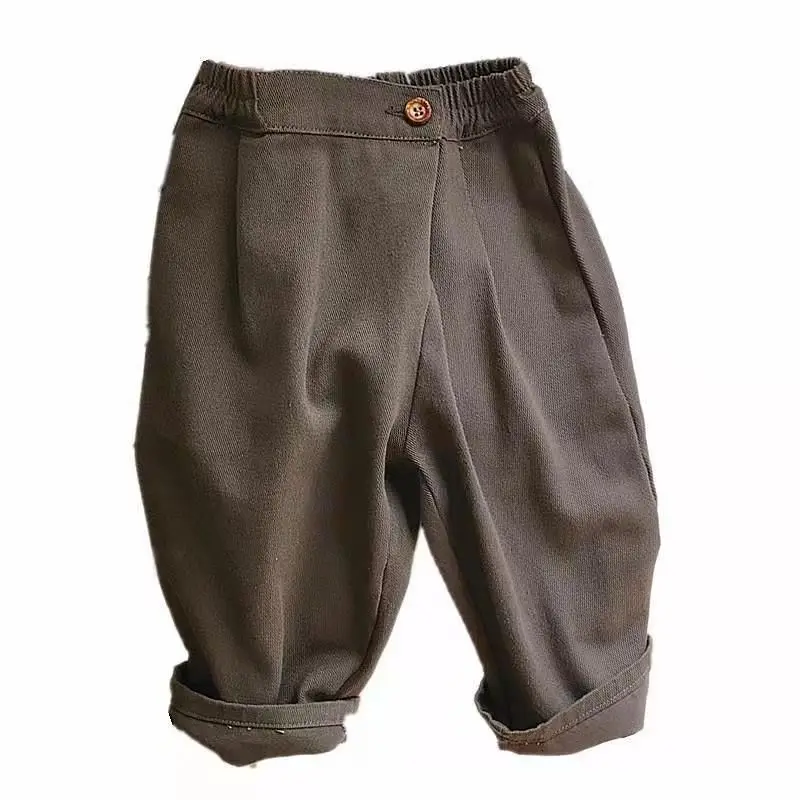 Pantaloni Casual per bambini primavera autunno per bambini nuovi ragazzi ragazze tinta unita pantaloni larghi Harlan pantaloni lunghi coreani bambini