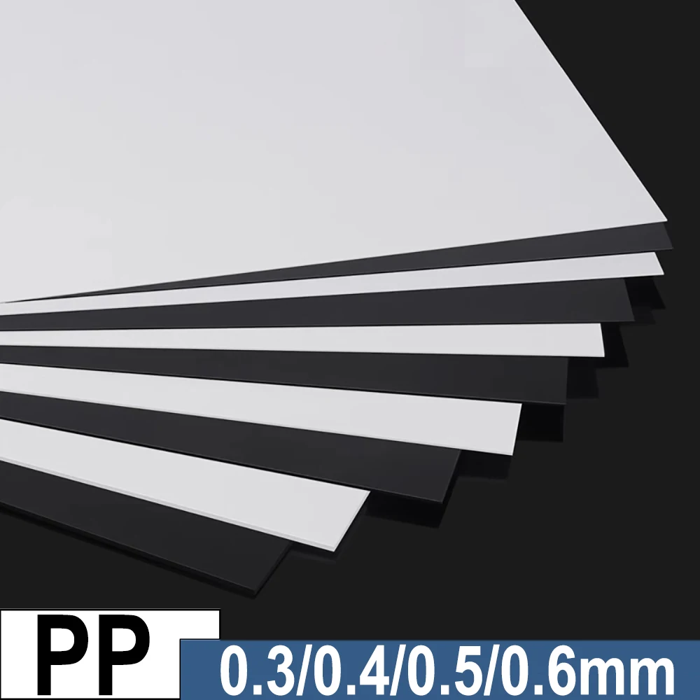 

Thickness 0.3/0.4/0.5/0.6mm Double Sided Frosted White PP Sheet, Polypropylene Plastic Panel Board for Crafts