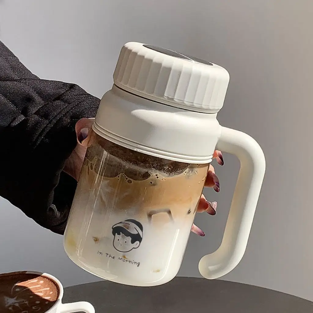大容量プラスチック製ウォーターカップ-シンプルデザイン-高い美的価値-新型2026-ポータブル茶こし付きカップ-便利なコーヒーカップ