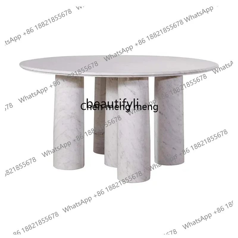 lNordic Simple Marble Dining-Table round Conference Table European Living Room Home Dining Table