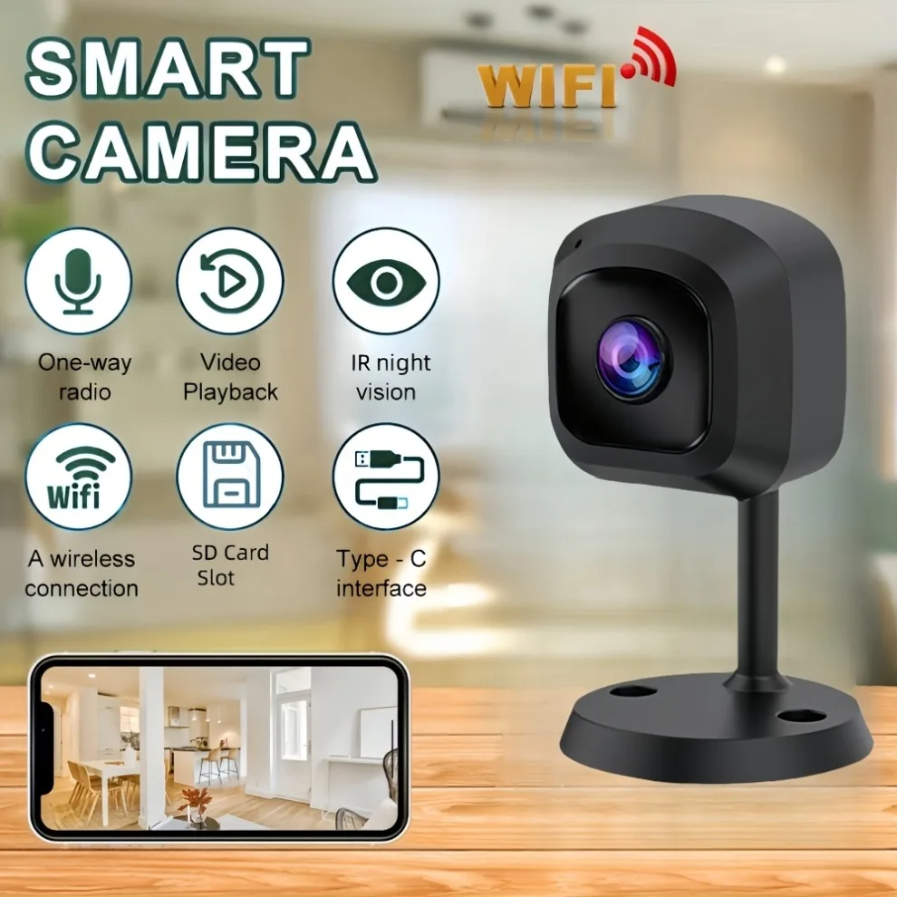 

Мини HD Беспроводная Камера Безопасности 1080P Перезаряжаемая Батарея Прочный АБС-материал Установка Настольного ПК Защита дома и офиса