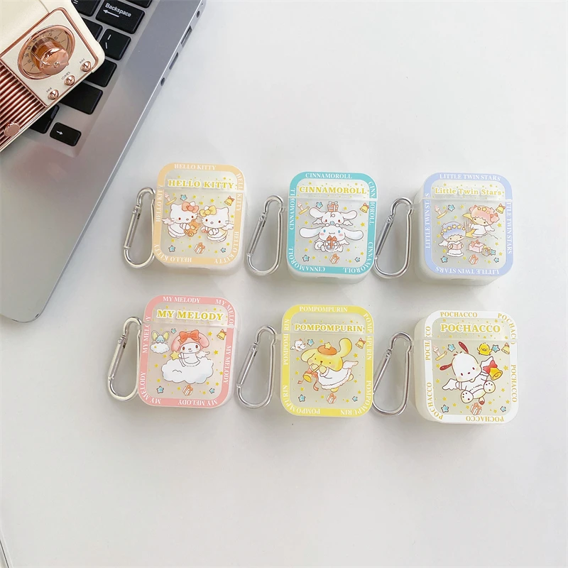 Sanrio Hello Kitty Kuromi My Melody Cinnamoroll custodia per auricolari per Apple AirPods Air Pods 1 2 3 Pro Cute Cover custodia per cuffie