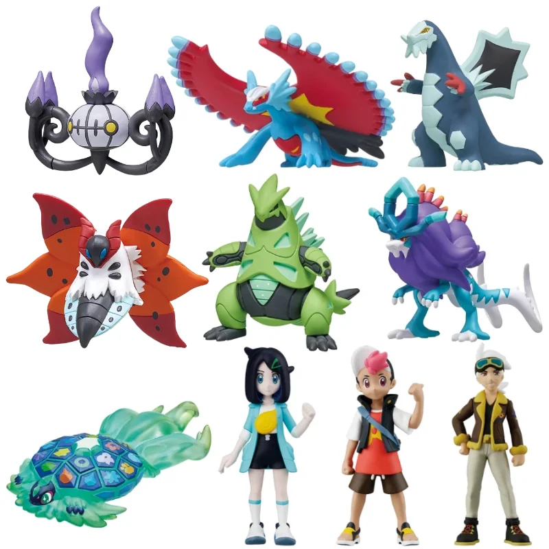 Newest TOMY  Pokemon Figures Skeledirge Meowscarada Quaquaval Charcadet Pokémon Scarlet Violet Paldea Region Collection Gift