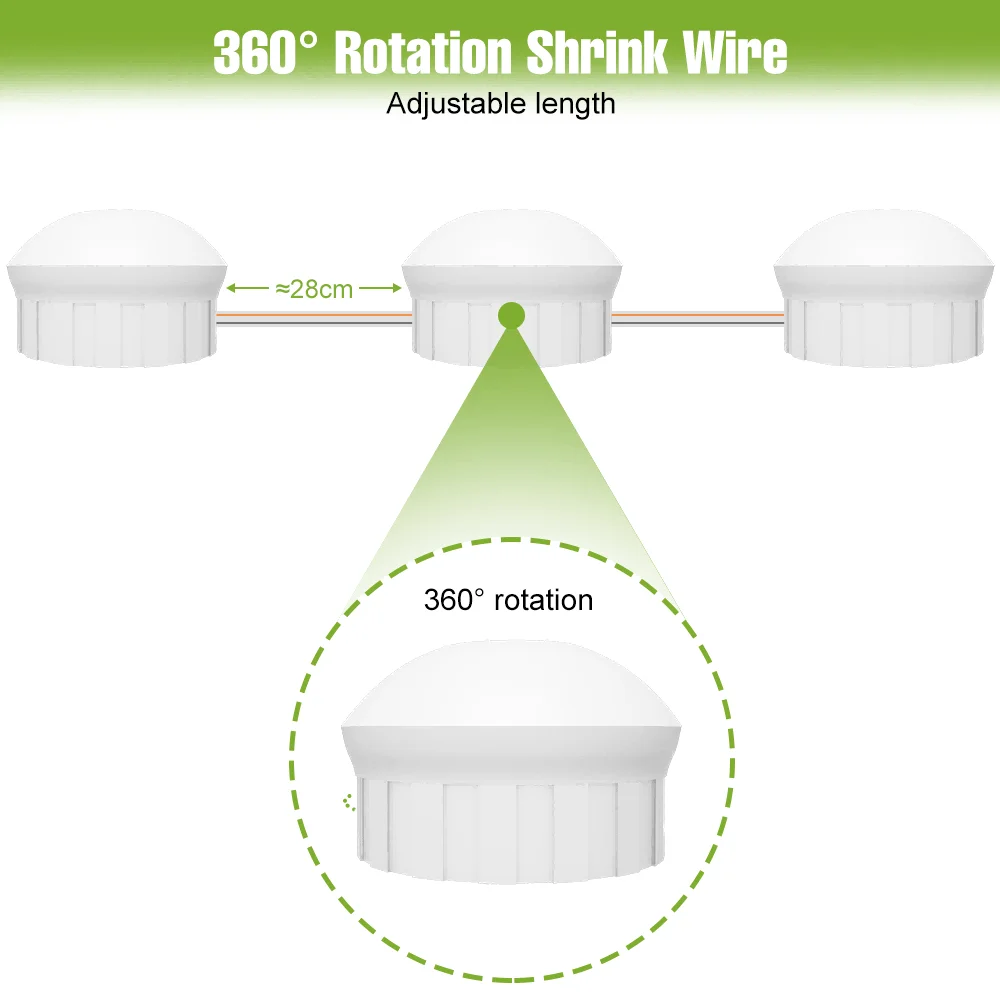 مرآة ماكياج LED ضوء لمبة الحمام منضدة الزينة مصباح لغرفة النوم مرآة الديكور ملء الإضاءة USB DC5V 3 ألوان عكس الضوء #3