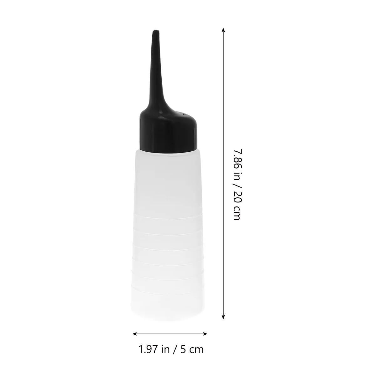 Empty Applicator Bottle with Black Slant Tip and Scale slant tip bottle empty applicator bottle scale bottle