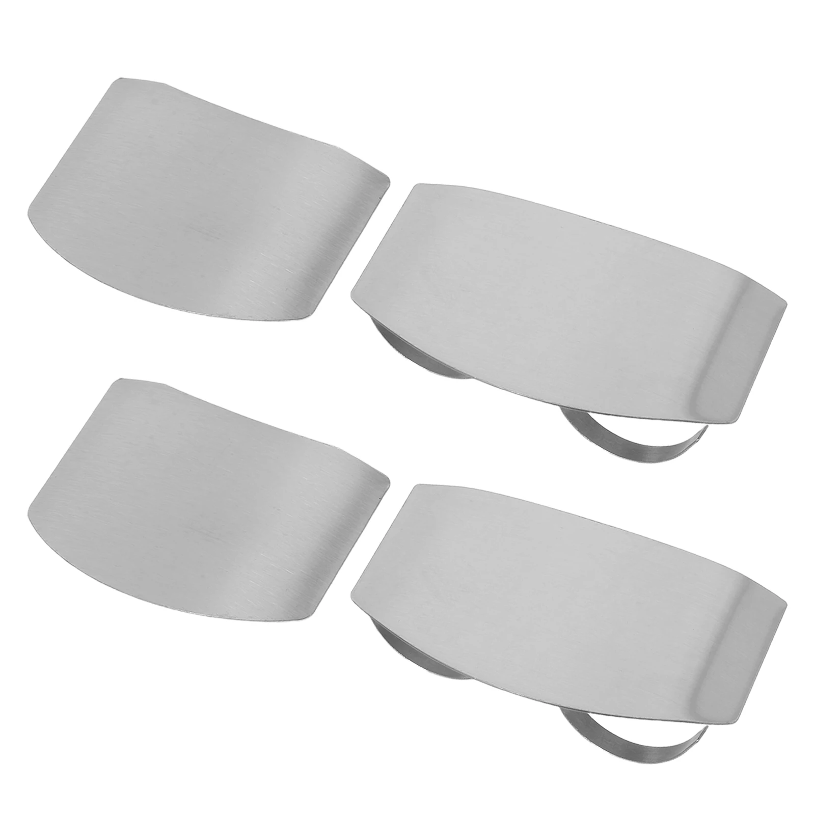 

4Pcs Stainless Steel Finger Guards Kitchen Tool Finger Protectors for Cutting Slicing Dicing Meat Vegetables Cooking