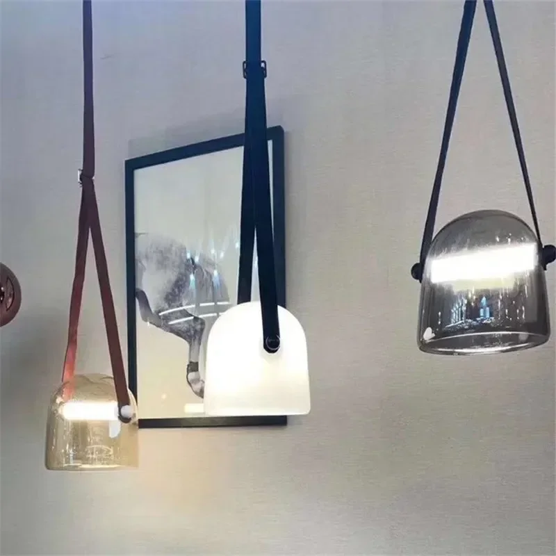 

Nordic Glass Pendant Light Restaurant Modern Art Lamps Pendant Lights Chandelier Single Head Modern Creative Cafe Clothing Shop